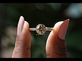 [YouTube Video Of OEC Round Cut Moissanite Ring]-[Golden Bird Jewels]