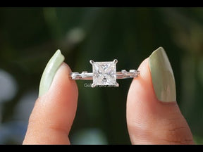 YouTube Video Of Princess Cut Moissanite Solitaire Proposal Ring