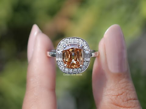 You tube Video of Moissanite Halo Engagement Ring
