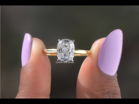 You Tube Video Of Cushion Cut  Diamond Solitaire Ring