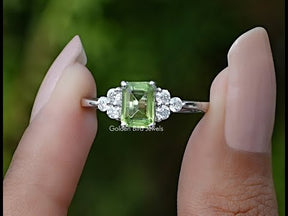 Peridot Green Emerald Gemstone Ring