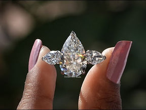 [YouTube Video Of Pear Shaped Diamond Engagement Ring]-[Golden Bird Jewels]