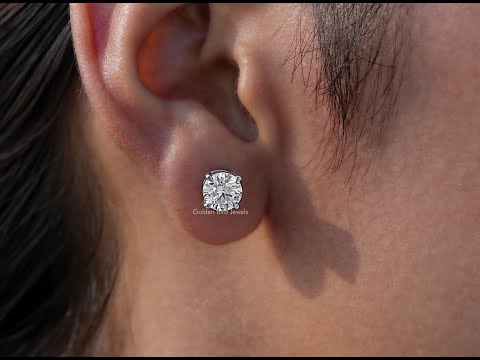 YouTube Video Of Round Cut Diamond Solitaire Stud Earrings