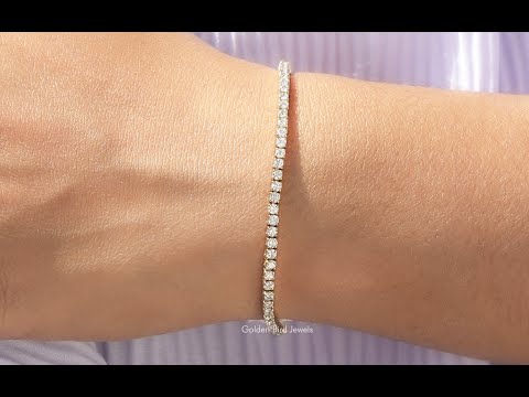 [YouTube Video Of Round Cut Diamond Tennis Bracelet]-[Golden Bird Jewels]