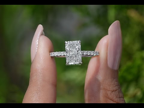 [YouTube Video Of Radiant Cut Diamond Solitaire Ring]-[Golden Bird Jewels]