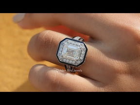 YouTube Video Of Emerald Cut Moissanite Engagement Ring