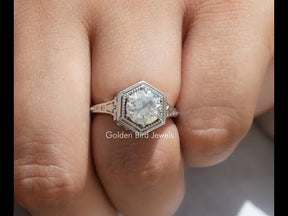 [YouTube Video Of Old European Round Cut Moissanite Ring]-[Golden Bird Jewels]