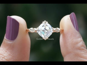 YouTube Video Of Old Mine Cushion Cut Accent Stone Ring