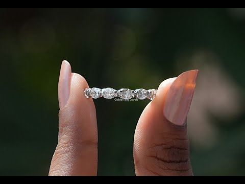 [YouTube Video Of East West Oval Cut Moissanite Eternity Band]-[Golden Bird Jewels]