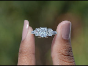 Radiant Cut Lab Grown Diamond Five Stone Ring