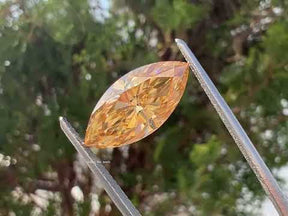 You tube Video Of Champagne Marquise cut loose moissanite 