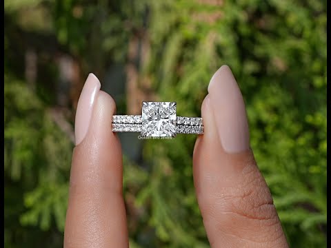 Square Radiant Cut Lab Diamond Bridal Ring