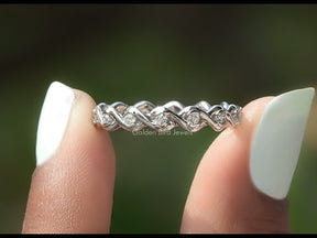 [YouTube Video Of Round Cut Diamond Infinity Wedding Band]-[Golden Bird Jewels]