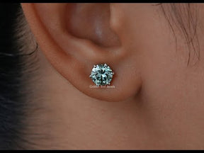 [YouTube Video Of Round Cut Solitaire Stud Earrings]-[Golden Bird Jewels]