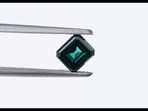 Dark Green Old Mine Asscher Moissanite Loose Stone