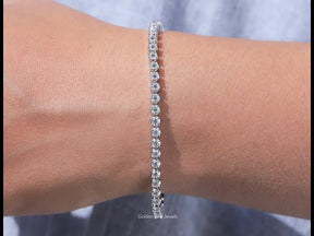 [YouTube Video Of Round Cut Moissanite Tennis Bracelet]-[Golden Bird Jewels]