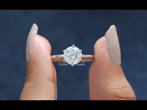 [YouTube Video Of Old European Round Cut Moissanite Ring]-[Golden Bird Jewels]