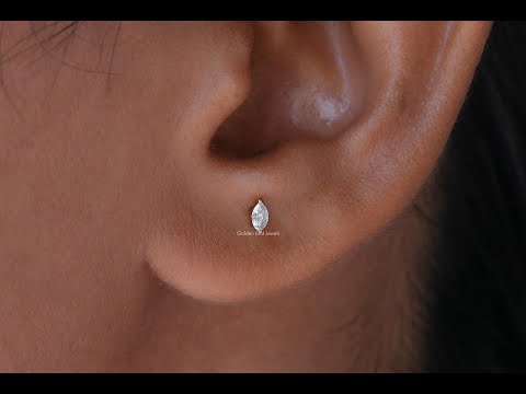 [YouTube Video Of Marquise Cut Diamond Earrings]-[Golden Bird Jewels]