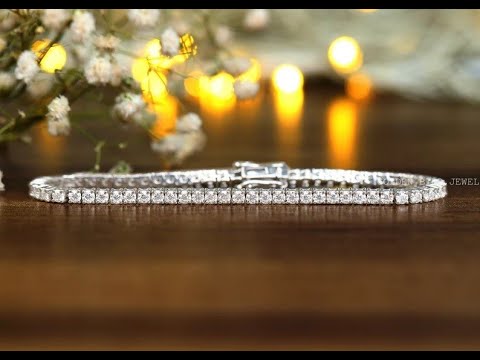 2.70 MM Round Cut Moissanite Tennis Bracelet For Women