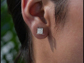 [YouTube Video Of Princess Cut Stud Earrings]-[Golden Bird Jewels]