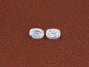 Colorless Old Mine Cushion Moissanite Loose Pair