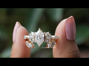 [YouTube Video Of Dutch Marquise Cut Accent Stone Ring]-[Golden Bird Jewels]