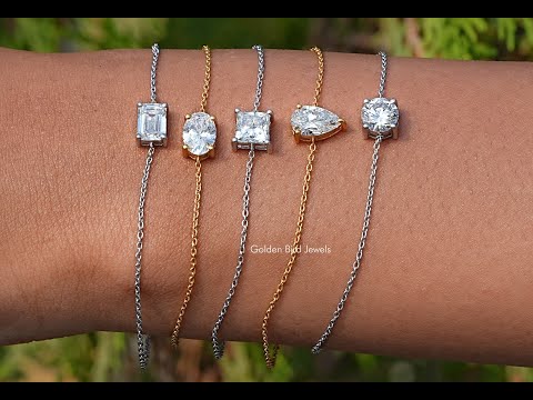 [YouTube Video Of Multi Shape Diamond Chain Bracelet]-[Golden Bird Jewels]