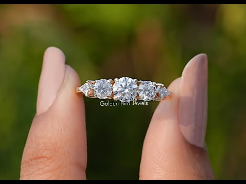 Lab Grown Diamond Kite And Round Cut 5 Stone Ring