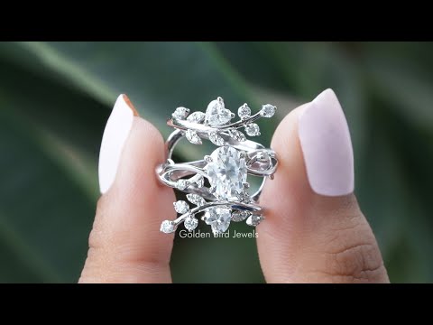 [YouTube Video Of Oval And Round Cut Bridal Set]-[Golden Bird Jewels]