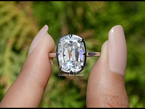 YouTube Video Of Elongated Old Mine Cushion Cut Moissanite Ring