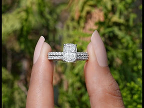 Elongated Cushion Cut Lab Grown Diamond Ring