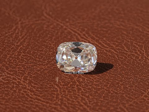 Off White Old Mine Cushion Cut Loose Moissanite
