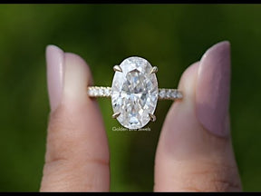 YouTube ideao Of Crushed Ice Oval Cut Moissanite Solitaire Ring