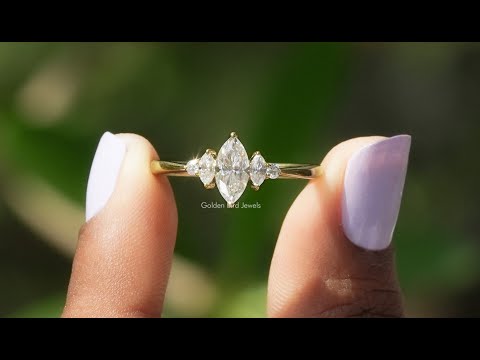 [YouTube Video Of Marquise And Round Cut Engagement Ring]-[Golden Bird Jewels]