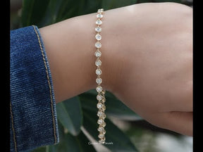 [YouTube Video Of Round Cut Moissanite Tennis Bracelet]-[Golden Bird Jewels]