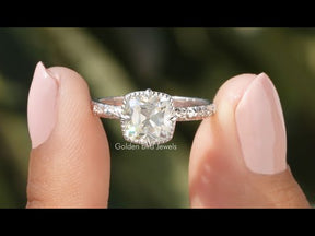 YouTube Video Of Colorless Peruzzi Cut Moissanite Ring