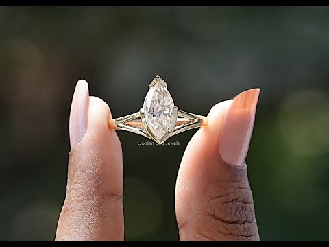 [YouTube Video Of Bezel Set Marquise Cut Solitaire Ring]-[Golden Bird Jewels]