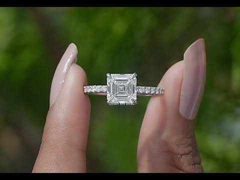 [YouTube Video Of Emerald Shaped Diamond Ring]-[Golden Bird Jewels]