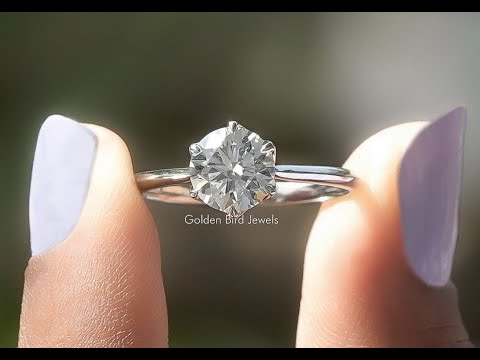 [YouTube Video Of Round Cut Diamond Solitaire Ring]-[Golden Bird Jewels]