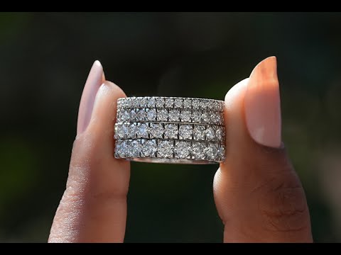 [YouTube Video Of Round Cut Moissanite Eternity Band]-[Golden Bird Jewels]