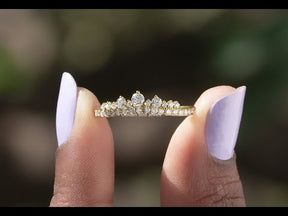 [YouTube Video Of Round Cut Moissanite Dainty Band]-[Golden Bird Jewels]