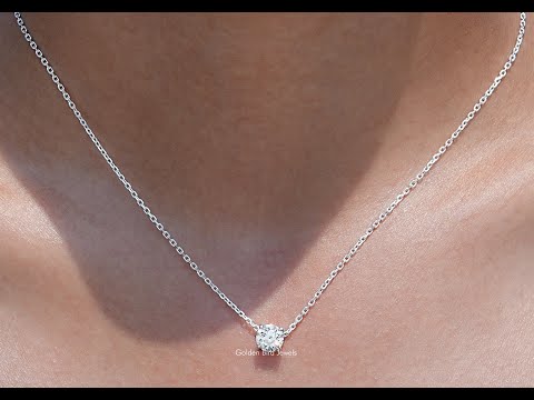 [YouTube Video Of Lab Grown Old European Round Cut Pendant]-[Golden Bird Jewels]