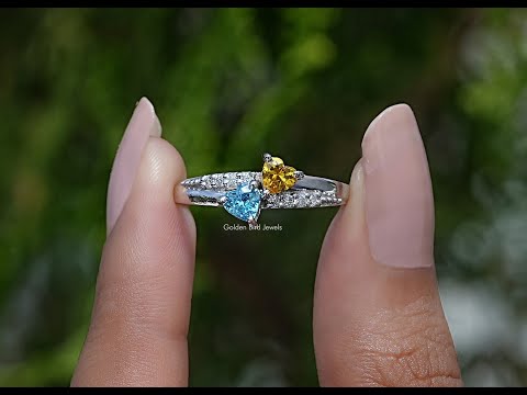 [YouTube Video Of Toi Et Moi Heart Shaped Accent Stone Ring]-[Golden Bird Jewels]