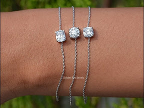 Multi Shape Diamond Delicate Chain Bracelet