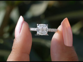 YouTube Videao of Cushion Cut Moissanite Engagement Ring