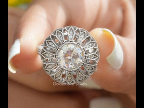 YouTube Video Of Old European Round Cut Floral Style Vintage Ring