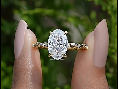 YouTube Video Of Ice Oval Cut Moissanite Twist Shank Ring