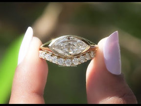 [YouTube Video Of Marquise Cut Bridal Ring Set]-[Golden Bird Jewels]