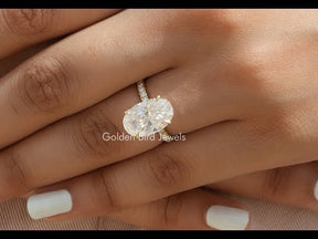 [YouTube Video Of Crushed Ice Oval Cut Moissanite Halo Ring]-[Golden Bird Jewels]