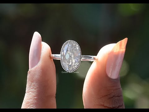 [YouTube Video Of Old Mine Oval Cut Moissanite Ring]-[Golden Bird Jewels]